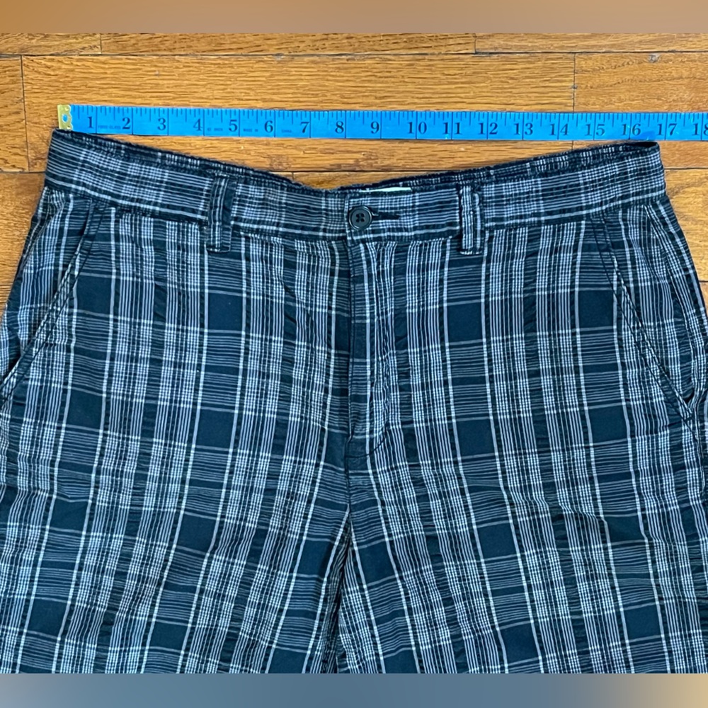Weatherproof Men’s Plaid Flat Front Chino Shorts Size 34 Cotton Golf Casual - Picture 3 of 6